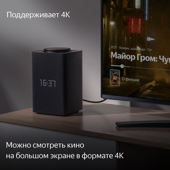  Умная колонка Яндекс.Станция Макс с Zigbee YNDX-00053 (YNDX-00053K) с Алисой +пульт Черный/black 