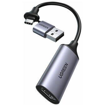  Видеозахват UGREEN CM489 40189 USB 1080P Video Capture Device Grey 