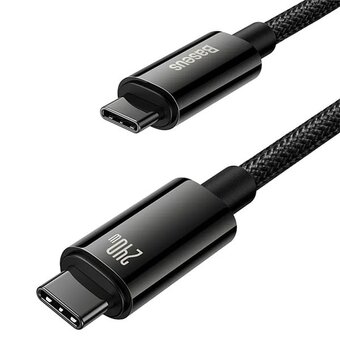 Дата-кабель Baseus CAWJ040001 Tungsten Gold Fast Charging Data Cable Type-C to Type-C 240W 1m Black 