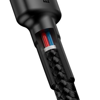  Дата-кабель Baseus Cafule PD2.0 (CATKLF-G91) 60W flash charging USB cable (20V 3A) type-C 1м красно-чёрный 