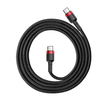  Дата-кабель Baseus Cafule PD2.0 (CATKLF-G91) 60W flash charging USB cable (20V 3A) type-C 1м красно-чёрный 