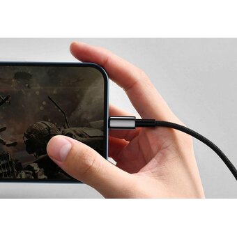  Дата-кабель Baseus CALWJ-A01 Tungsten Gold Fast Charging Data Cable USB to iP 2.4A 2m Black 