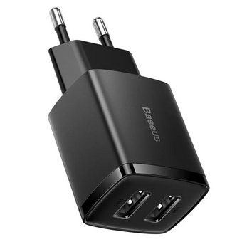  СЗУ Baseus CCXJ010201 Compact Charger 2U 10.5W EU Black 
