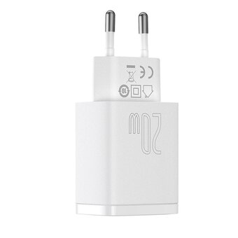  СЗУ Baseus CCXJ-B02 Compact Quick Charger USB-C+USB-A 20W EU White 