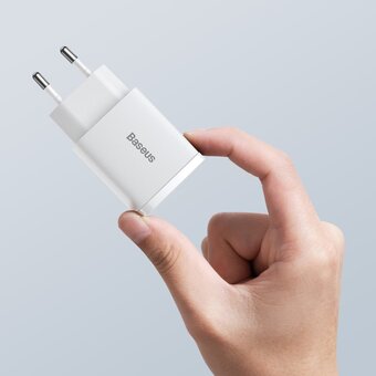  СЗУ Baseus CCXJ-B02 Compact Quick Charger USB-C+USB-A 20W EU White 