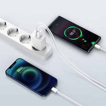  СЗУ Baseus CCXJ-B02 Compact Quick Charger USB-C+USB-A 20W EU White 