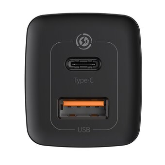  СЗУ Baseus GaN2 CCGAN2L-B01 Lite Quick Charger C+U 65W EU Black 