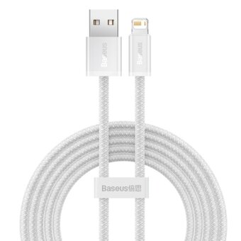  Дата-кабель Baseus Dynamic (CALD000402) Fast Charging USB to iP 2.4A 1m White 