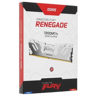  ОЗУ Kingston Fury Renegade KF572C38RWK2-32 DDR5 - 2x 16ГБ 7200МГц, DIMM, White, Ret 