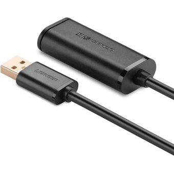  Кабель UGREEN US121 10321 USB 2.0 Active Extension Cable with Chipset 10m Black 