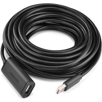  Кабель UGREEN US121 10321 USB 2.0 Active Extension Cable with Chipset 10m Black 