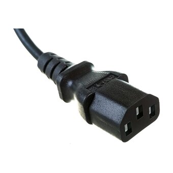  Кабель питания Hyperline PWC-IEC13-IEC14-1.0-BK монитор-компьютер IEC 320 C13 - IEC 320 C14 3x0.75 1м 