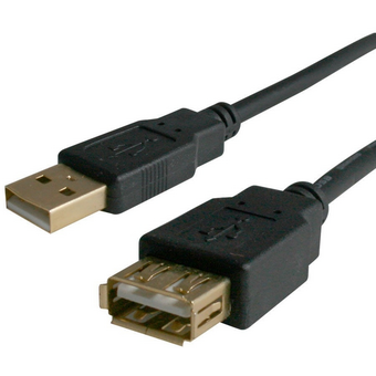  Кабель удлинительный Bion BXP-CCP-USB2-AMAF-030, USB 2.0 A-A (m-f), 3м, черный 
