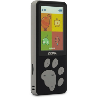  MP3 плеер Digma S5 flash 8ГБ черный/серый 