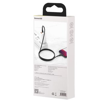  Дата-кабель Baseus (CATLGD-01) High Density Braided Fast Charging Type-C to iP PD 20W 1m Black 