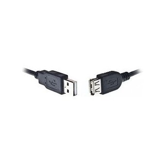  Кабель удлинительный Bion BXP-CCP-USB2-AMAF-030, USB 2.0 A-A (m-f), 3м, черный 