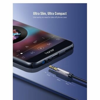  Кабель UGREEN AV118 10595 3.5mm Male to 3.5mm Female Extension Cable 3m Black 