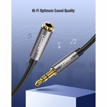  Кабель UGREEN AV118 10595 3.5mm Male to 3.5mm Female Extension Cable 3m Black 