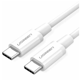  Кабель UGREEN US264 60520 USB-C 2.0 Male To USB-C 2.0 Male 3A Data Cable 2m White 