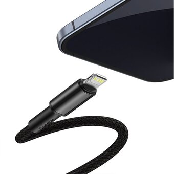  Дата-кабель Baseus (CATLGD-01) High Density Braided Fast Charging Type-C to iP PD 20W 1m Black 