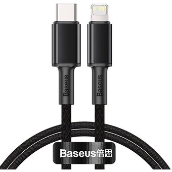  Дата-кабель Baseus (CATLGD-01) High Density Braided Fast Charging Type-C to iP PD 20W 1m Black 