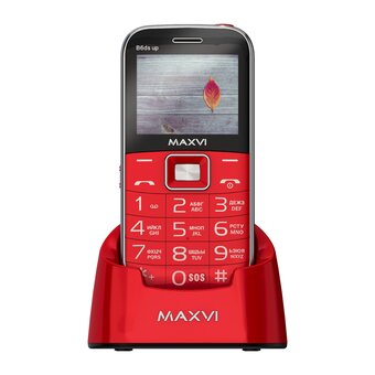  Мобильный телефон Maxvi B6ds up red 