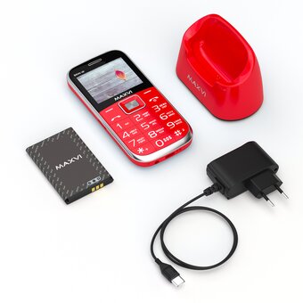  Мобильный телефон Maxvi B6ds up red 