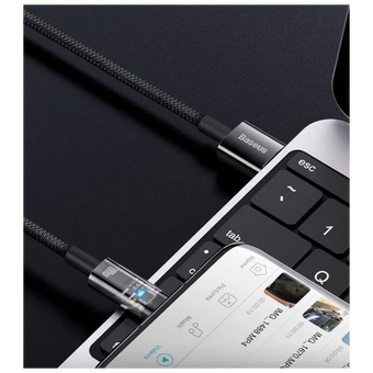  Дата-кабель Baseus Explorer (CATS000301) Auto Power-Off Fast Charging USB to Type-C 100W 2m Black 