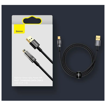  Дата-кабель Baseus Explorer (CATS000301) Auto Power-Off Fast Charging USB to Type-C 100W 2m Black 