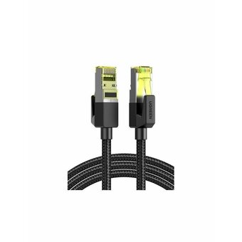  Кабель UGREEN NW150 80423 CAT7 Shielded Round Cable with Braided Modular Plugs 2m Black 