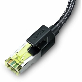 Кабель UGREEN NW150 80423 CAT7 Shielded Round Cable with Braided Modular Plugs 2m Black 