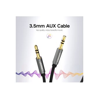  Кабель UGREEN AV119 10736 3.5mm Male to 3.5mm Male Cable 3m Black 