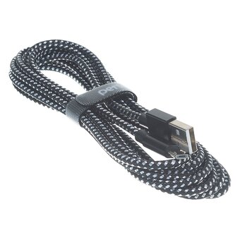  Кабель Perfeo U4802 USB2.0 A вилка - Micro USB вилка черно-белый 3м 