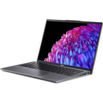  Ноутбук Acer Swift Go 14 SFG14-63-R57X (NX.KTSCD.003) 14", OLED, AMD Ryzen 7 8845HS 3.8ГГц, 8 ядер, 16ГБ 1ТБ SSD, AMD Radeon, Win11H, металлик 