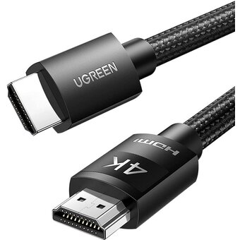  Кабель UGREEN HD119 40102 4K HDMI Cable Male to Male Braided 3m Black 