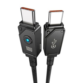  Дата-кабель Baseus Unbreakable (P10355800111-01) Fast Charging Type-C to Type-C 100W 2m Cluster Black 