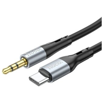  Аудио-адаптер HOCO UPA22 Type-C silicone digital audio conversion cable черный 