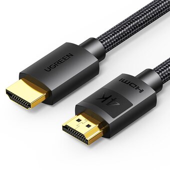 Кабель UGREEN HD119 40102 4K HDMI Cable Male to Male Braided 3m Black 