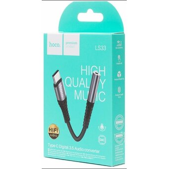  Аудио-адаптер HOCO LS33 Type-C Digital 3.5 Audio converter серый 