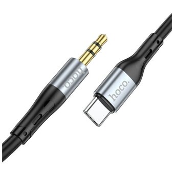  Аудио-адаптер HOCO UPA22 Type-C silicone digital audio conversion cable черный 