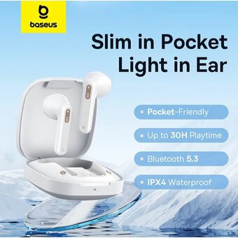  Наушники bluetooth TWS Baseus Bowie E16 White 