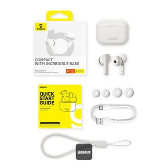  Наушники bluetooth TWS Baseus Bowie E17 White 