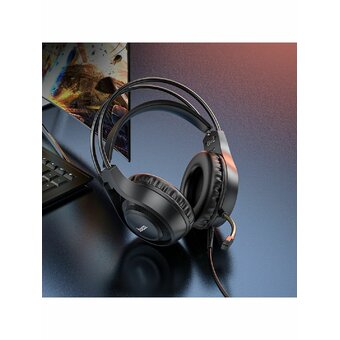  Наушники полноразмерные HOCO W106 Tiger gaming headset black 