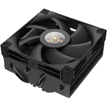  Кулер DEEPCOOL AN400 BK, Black LGA1700/1200/115X/AM5/AM4 низкопрофильный 52,5 mm (TDP 150W, PWM, Fan 120mm, 4 тепл. трубок, Copper Base) 