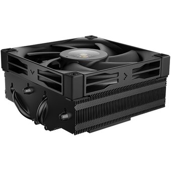  Кулер DEEPCOOL AN400 BK, Black LGA1700/1200/115X/AM5/AM4 низкопрофильный 52,5 mm (TDP 150W, PWM, Fan 120mm, 4 тепл. трубок, Copper Base) 