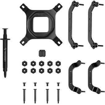  Кулер DEEPCOOL AN400 BK, Black LGA1700/1200/115X/AM5/AM4 низкопрофильный 52,5 mm (TDP 150W, PWM, Fan 120mm, 4 тепл. трубок, Copper Base) 