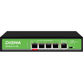  Коммутатор Digma DSP204G-1G-T80 (L2) 