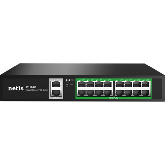 Коммутатор неуправляемый PoE+ Netis P116GC 