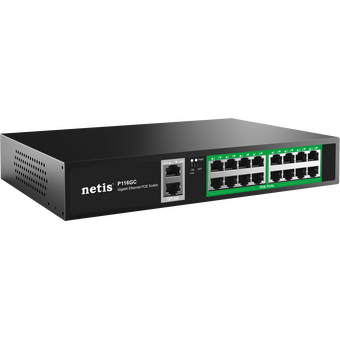  Коммутатор неуправляемый PoE+ Netis P116GC 
