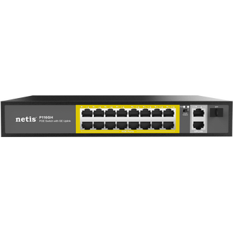  Коммутатор неуправляемый PoE+ Netis P116GH 